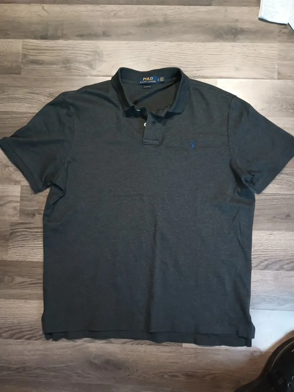 Polo By Ralph Lauren Polo Shirt Mens Large Short Sleeve Black/Dark Gray